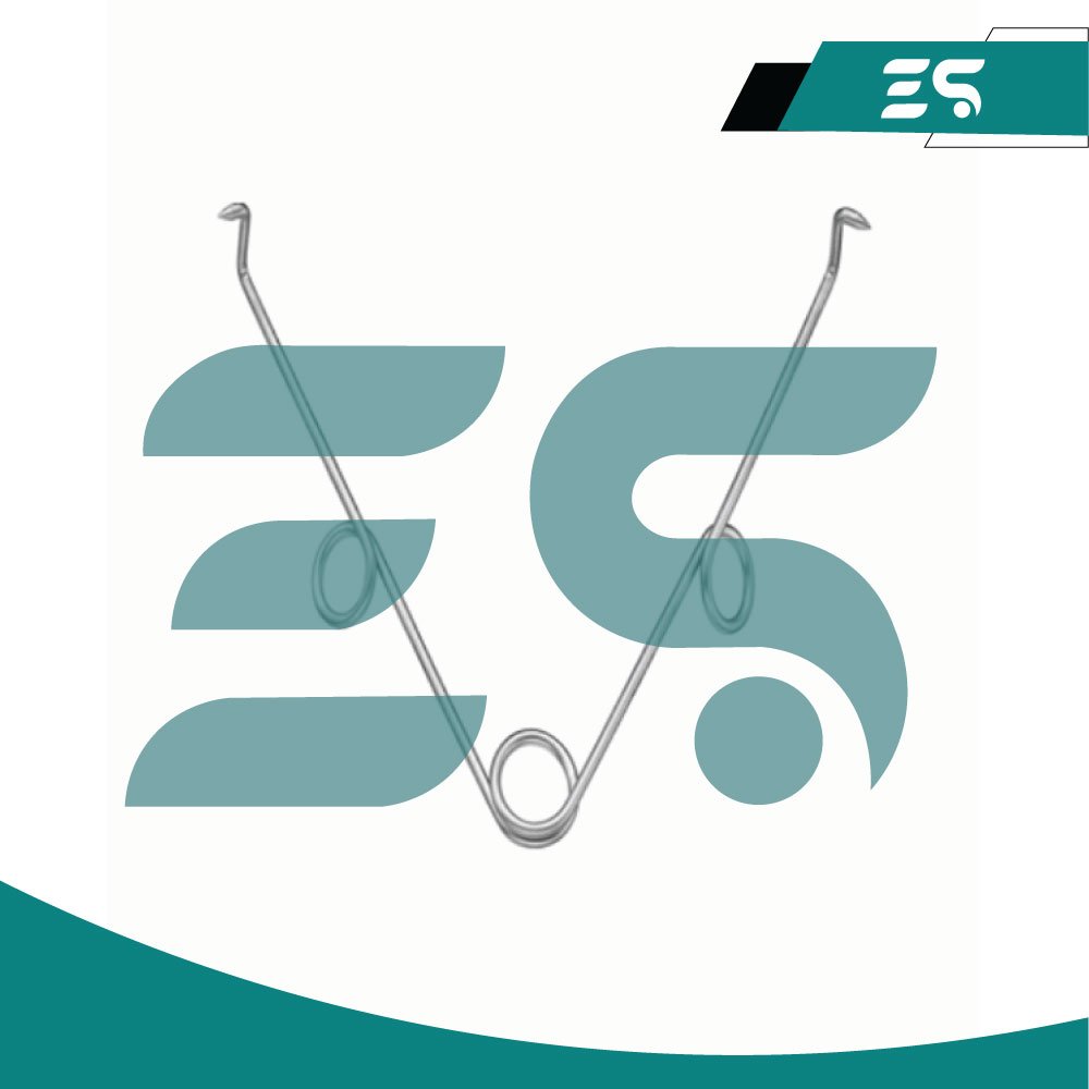 01 Grieshaber Spring Retractor 1X1 Prongs, 8.5cm - Image 1