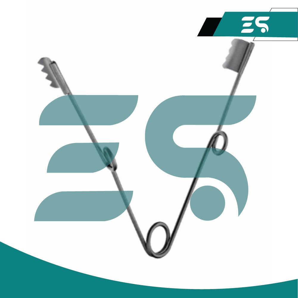 01 Grieshaber Spring Retractor 3X3 Blunt Prongs, 8.5cm - Image 1