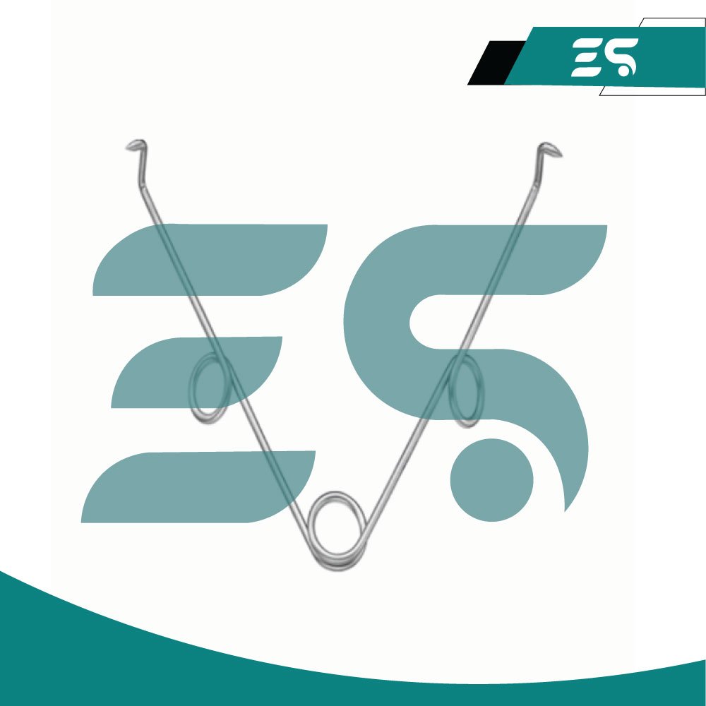 02 Grieshaber Spring Retractor 1X1 Prongs, 8.5cm - Image 2