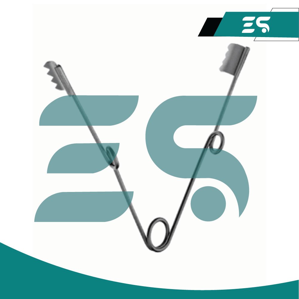 02 Grieshaber Spring Retractor 3X3 Blunt Prongs, 8.5cm - Image 2