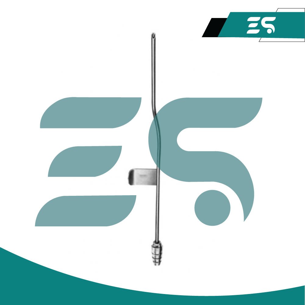 03 Gubisch Suction Raspatory 4mm Diameter, 20cm, With Guide, Bayonet Shaped - Image 1