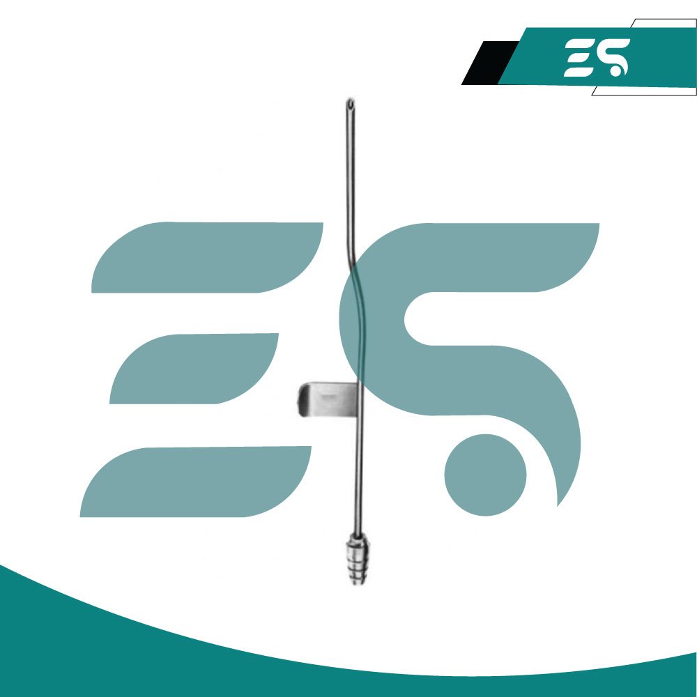 04 Gubisch Suction Raspatory 4mm Diameter, 20cm, With Guide, Bayonet Shaped - Image 2
