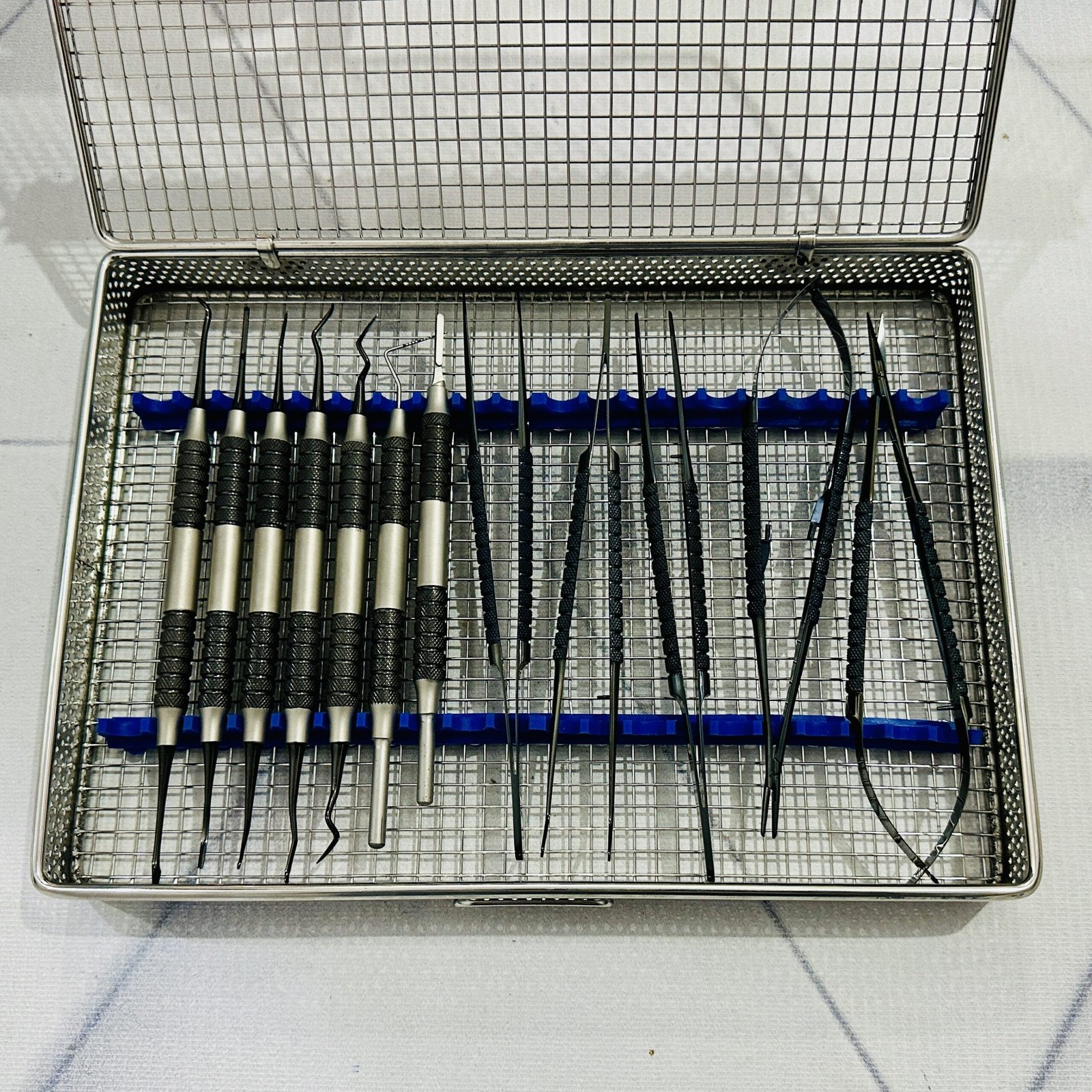 01 Dental Instruments Micro Periodontal Surgery Kit Needle Holder Scissor Suture Forceps - Image 2