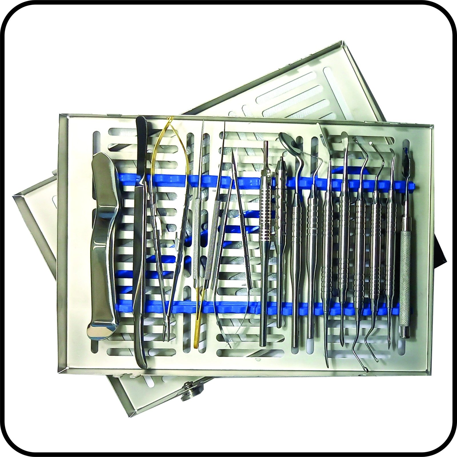 01 Dental Instruments Implant Micro Oral Surgery Kit Scalpel and blades Mouth Mirror Probe and Explorer - Image 1