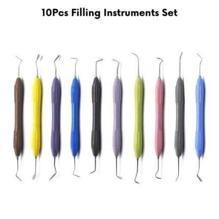 10 Pcs Dental Composite Filling & Restorative Instruments for Aesthetic Restoration & Layering Dental Instruments Filling with Silicon Handles
