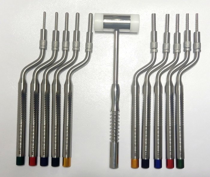 02 Osteotome Kit Convex & Concave Sinus Lift Dental Instruments - Image 2