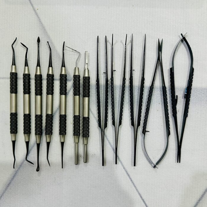 Dental Instruments Micro Periodontal Surgery Kit Needle Holder Scissor Suture Forceps - Image 1