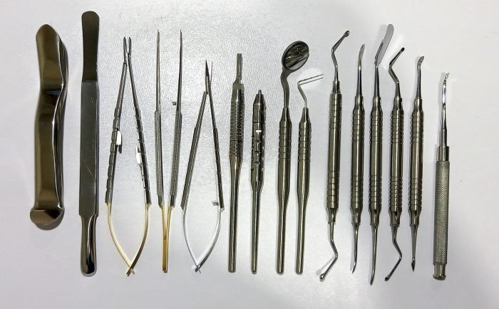 03 Dental Instruments Implant Micro Oral Surgery Kit Scalpel and blades Mouth Mirror Probe and Explorer - Image 3