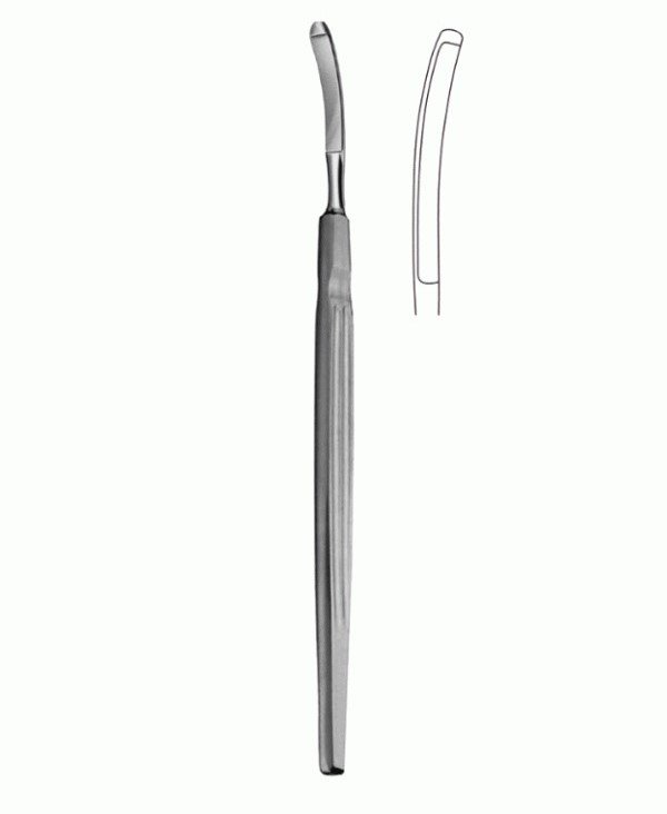 Converse Rhinoplasty Knife, 15cm, Curved, Button End Converse Rhinoplasty Knife - Button End - Image 1