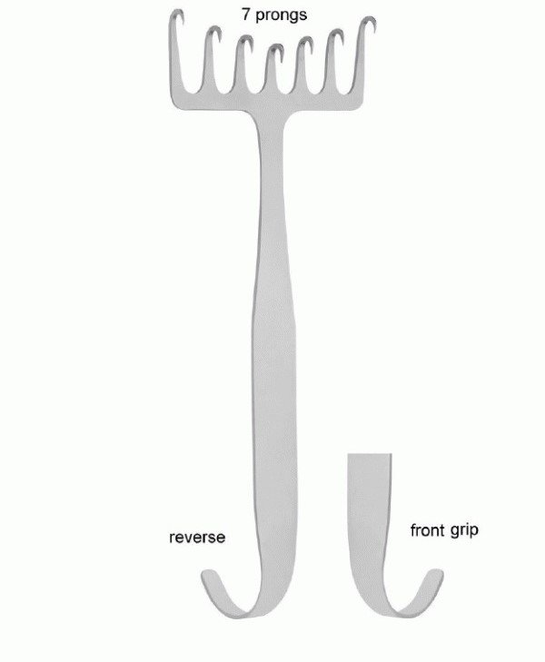 Coronal Brow Lift Retractors 7 Sharp Prongs Length 7”18 cm Coronal Brow Lift Retractors 7 Sharp Prongs Length 7”/18 cm - Image 1