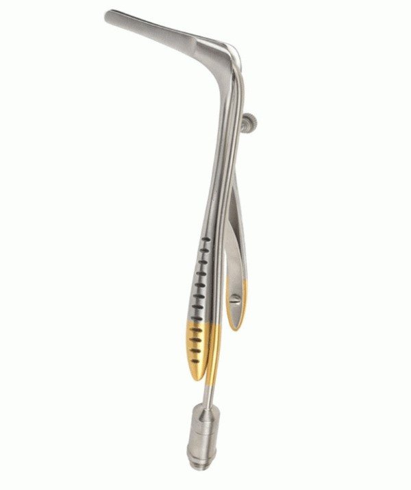 Cottle Nasal Speculum With Fiber Optic Light Guide Tube, With Side Screw Cottle Nasal Speculum With Fiber Optic Light Guide Tube, With Side Screw - Image 1