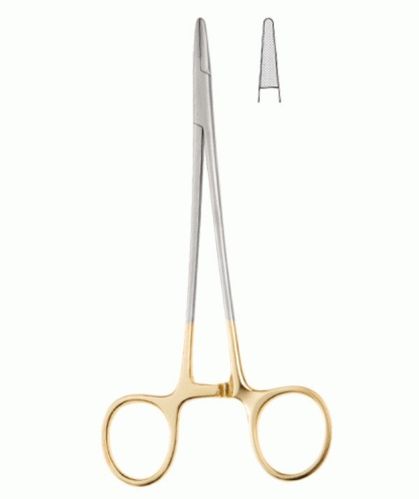 Crile Wood T.C Needle Holder with Tungsten Carbide Inserts LEFT HANDED, 15cm1 Crile Wood T.C Needle Holder with Tungsten Carbide Inserts LEFT HANDED, 15cm - Image 2