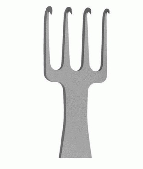 Maxwell Flap Retractor 4 Sharp Prongs Length 4”10cm 1 Cottle Retractor With Finger Ring, 5.5cm - Image 1