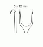 Millard Cottle Retractor With Finger Ring, 2 Sharp Prongs, 5.5cm - Image 2