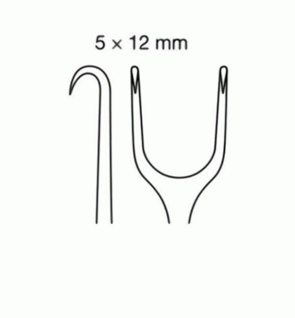 Millard Cottle Retractor With Finger Ring, 2 Sharp Prongs, 5.5cm 2 Millard Cottle Retractor With Finger Ring, 2 Sharp Prongs, 5.5cm - Image 2