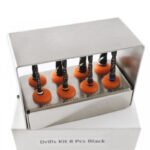 Dental Implant Drills Burs Black Titanium Coated 8 Pcs