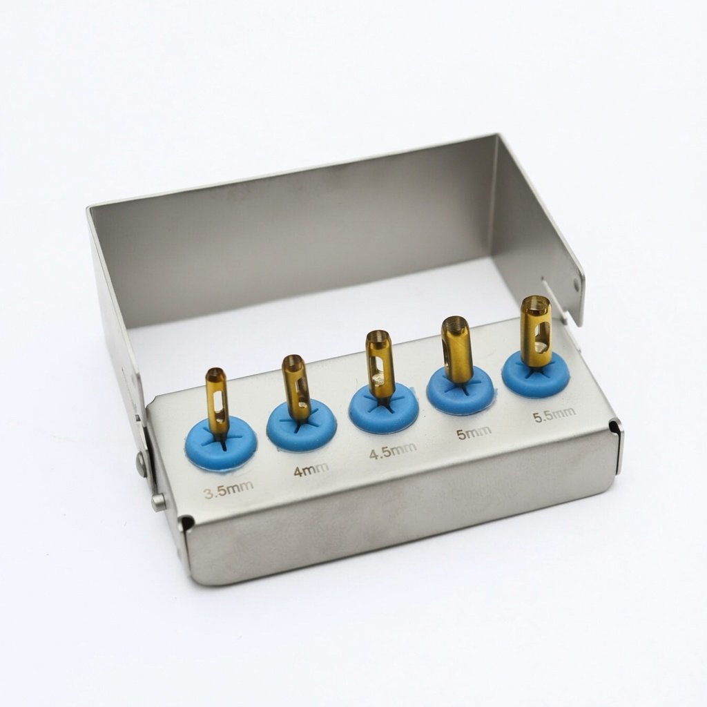 cm7QV Dental Implant Tissue Punch Kit 5pcs set Plasma Gold - Image 1