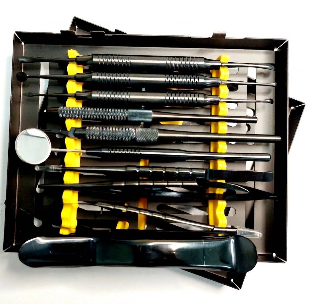 evo (2) Dental Instruments Implant Oral Surgery Kit Black Scalpels and Blades - Image 1